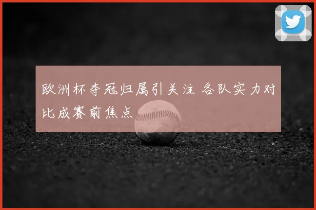 欧洲杯夺冠归属引关注 各队实力对比成赛前焦点